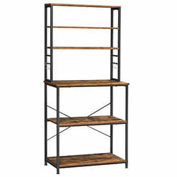 Vasagle KKS019B01 baker's rack Wood Black