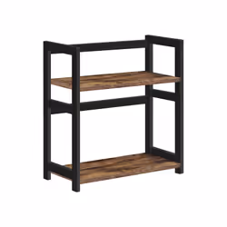 Songmics OFS046B01, Rack shelf, Freestanding, Bamboo, MDF, Black, Brown, Dining room, Kitchen, 2 shelves