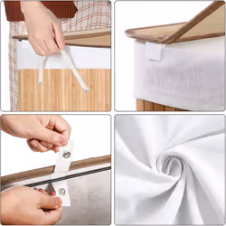 Songmics LCB091N01 laundry basket Rectangular ABS, Bamboo, Cotton, Metal, Plywood Wood - Additional view 5