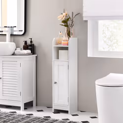 Vasagle BBC310W01 bathroom storage cabinet White