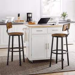 Vasagle Tall Bar Chairs with Backrest