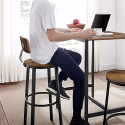 Vasagle Tall Bar Chairs with Backrest