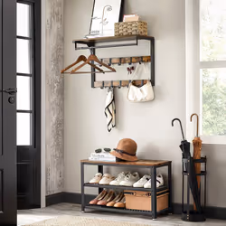 Vasagle LCR101B01 coat rack Wall-mounted 10 hook(s) Black