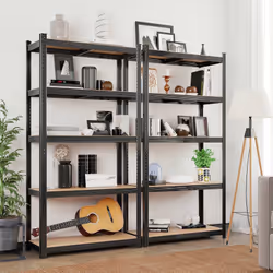 Songmics GLR040B01 shelve Modular shelf Freestanding MDF, Metal Black - Additional view 4