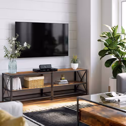 Vasagle LTV095B01 TV cabinet/entertainment centre 2 shelves