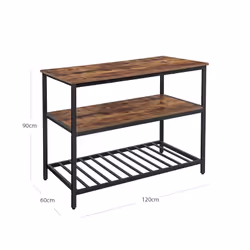 Vasagle KKI01BX kitchen/dining table Home Rectangular shape Fixed table 4 leg(s) - Additional view 6