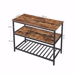 Vasagle KKI01BX kitchen/dining table Home Rectangular shape Fixed table 4 leg(s) - Additional view 7