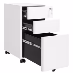 Songmics OFC030W01 office drawer unit White Steel - Additional view 5