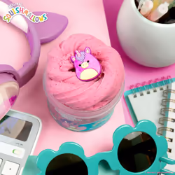 Original Squishmallows Lola The Unicorn Premium Scented Slime  Cotton Candy Scented  8 oz. Fluffy Slime  2 Fun Slime Add Ins  Pre-Made Slime