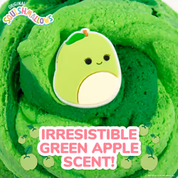 SQUISHMALLOWS Original Ashley The Apple Premium Scented Slime  8 oz. Smooth Slime  Green Apple Scented  3 Fun Slime Add Ins  Pre-Made Slime