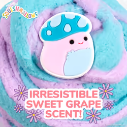 SQUISHMALLOWS Original Pyle The Mushroom Premium Scented Slime  8 oz. Smooth Slime  Grape Scented  3 Fun Slime Add Ins  Pre-Made Slime for K