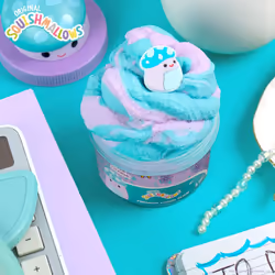 SQUISHMALLOWS Original Pyle The Mushroom Premium Scented Slime  8 oz. Smooth Slime  Grape Scented  3 Fun Slime Add Ins  Pre-Made Slime for K