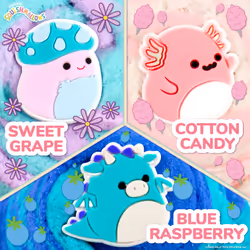 Original Squishmallows Premium Scented Slime  3-Pack  8 oz. Smooth Slime  Scented Slimes  Fun Slime Add Ins  Pre-Made Slime for Kids  Great