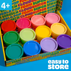 Play-Doh Super Stretch 12-Pack Playdoh Variety Kit  Kids Gifts  Popular Toys  Party Favors for Ages 8-12  Bulk Compound Packs  Sensory Dough for Creat