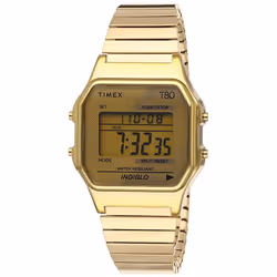 Timex T80 34mm Watch - Gold-Tone with Stainless Steel Expansion Band