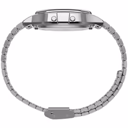 Timex T80 34mm Watch - Silver-Tone with Pride Ranbow & Stainless Steel