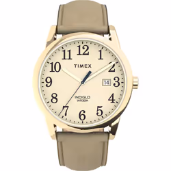 Timex Women's Easy Reader 38mm Watch - Gold-Tone Case Cream Dial with Light Gold-Tone Leather Strap