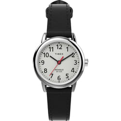 Timex Women's Easy Reader Classic 25mm Watch - Black Strap White Dial Silver-Tone Case