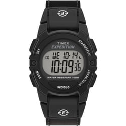 Timex Unisex Expedition CAT Midsize 33mm Watch - Black Strap Digital Dial Black Case