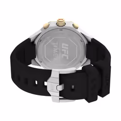 Timex UFC Men's King 45mm Watch - Black Strap Black Dial Silver-Tone Case