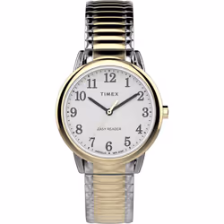 Timex Women's Easy Reader Classic 30mm Watch - Two-Tone Expansion Band White Dial Two-Tone Case