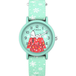 Timex TW2W24700 x Peanuts Holiday 34mm Fabric Strap Watch