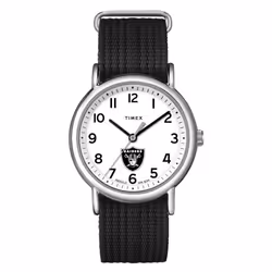 TIMEX Unisex Weekender 38mm Watch - Las Vegas Raiders with Slip-Thru S