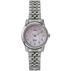Timex Women's Main Street 25mm Watch - Silver-Tone Expansion Band Mother of Pearl Dial Silver-Tone Case