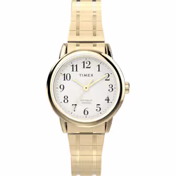 Timex Women's Easy Reader 25mm Watch - Gold-Tone Expansion Band White Dial Gold-Tone Case