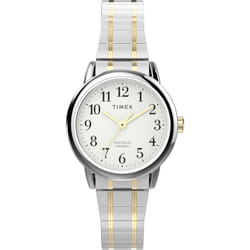 Timex Women's Easy Reader 25mm Watch - Two-Tone Expansion Band White Dial Silver-Tone Case