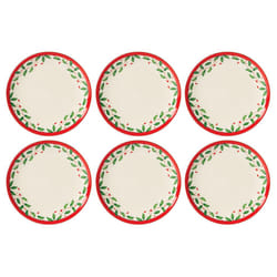 Lenox 893491 Holiday 6-Piece Accent Plate Set  Christmas Dinnerware  Hosting