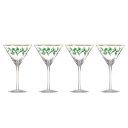 Lenox 893570 Holiday Decal 4-Piece Martini Glass Set  Christmas Dinnerware  Hosting