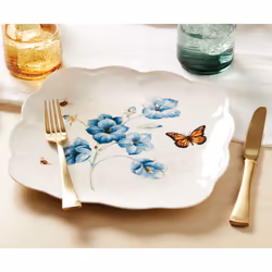 Lenox Butterfly Meadow Square Dinner Plate  7.16