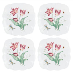Lenox Butterfly Meadow Square 4Pc Accent Plates  4 Count  Multi