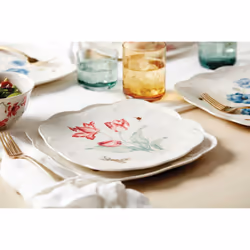 Lenox Butterfly Meadow Square 4Pc Accent Plates  4 Count  Multi
