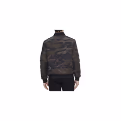 Calvin Klein Men's Quilted Zipper Detail Flight Jacket  Olive Camo  Me