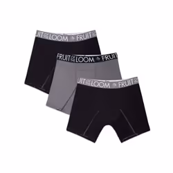 Fruit of the Loom Men's Performance Cooling Boxer Briefs Black/Grey