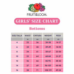 Fruit of the Loom Girls' Tag Free Cotton Brief Underwear Multipacks  Low Rise Brief-10 Pack-Purple/Blue/White  12