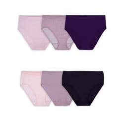 Fruit of the Loom womens Seamless Panties Briefs  Hi Cut - Assorted Colors  8 US  (Pack of 6)