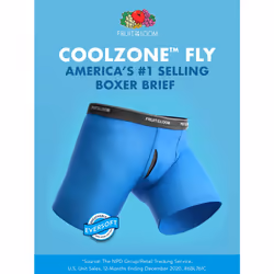 Fruit of the Loom Men's Coolzone Boxer Briefs  Moisture Wicking & Breathable  Multipacks  12 Pack-Assorted Colors  Medium