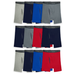 Fruit of the Loom Men's Coolzone Boxer Moisture Wicking Breathable  Assorted Color Multipacks Brief  12 Pack - Assorted Colors  X-Large