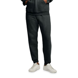 Fruit of the Loom Men's Eversoft Fleece Joggers with Pockets  Relaxed Fit  Moisture Wicking  Breathable  Tapered Sweatpants  Black Heather  XX-Large