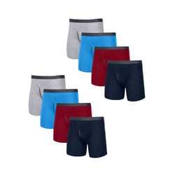 Fruit of the Loom Men's Premium Tag-Free Cotton Underwear (Regular & Big Man)  Boxer Brief-8 Pack-Assorted  X-Large