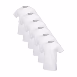 Fruit of the Loom Men's Tag-Free Cotton Undershirts Tall Man-Crew-6 Pack White 3X-Large