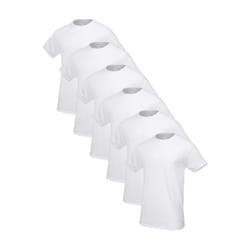 Fruit of the Loom Men's Tag-Free Cotton Undershirts  Tall Man-Crew-6 Pack White  3X-Large