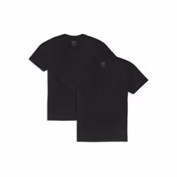 Fruit of the Loom Men's Eversoft Cotton T-Shirts S-4XL Pocket-2 Pack-Black Medium