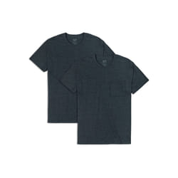Fruit of the Loom Men's Eversoft Cotton T-Shirts S-4XL  Pocket-2 Pack-Black Heather  XX-Large