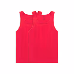 Fruit of the Loom Men's Eversoft Cotton T-Shirts S-4XL Tank-2 Pack-Red Medium