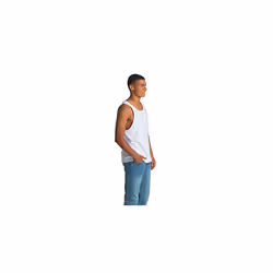 Fruit of the Loom Men's Eversoft Cotton Sleeveless T Shirts  Breathable & Moisture Wicking with Odor Control  Sizes S-4X  Tank-2 Pack-White Ice  Large