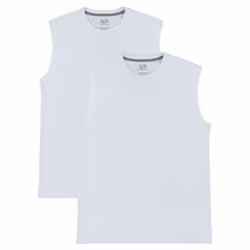 Fruit of the Loom Men's Eversoft Cotton Sleeveless T Shirts Breathable & Moisture Wicking with Odor Control Sizes S-4X Mus ...